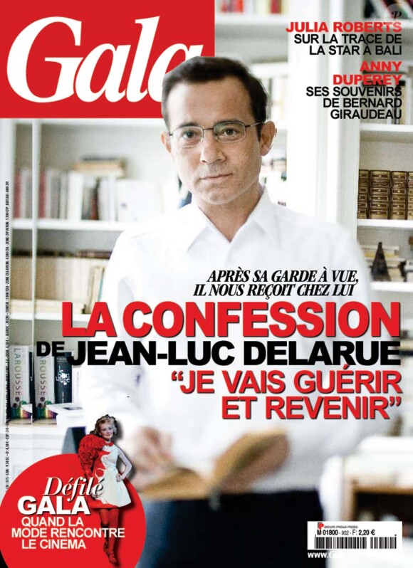 Jean-Luc Delarue en couverture du Gala publié le 22 septembre 2010