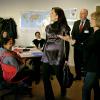 Mary de Danemark visitait le 3 novembre 2010 le centre d'apprentissage du danois Laerdansk, à Odense.