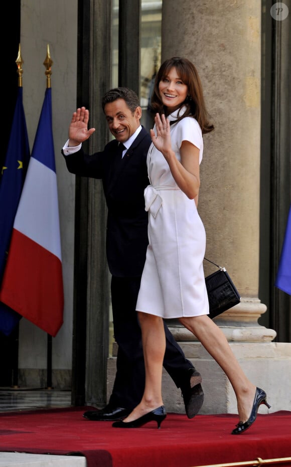 Nicolas Sarkozy et Carla Bruni lors du 14 juillet 2009
