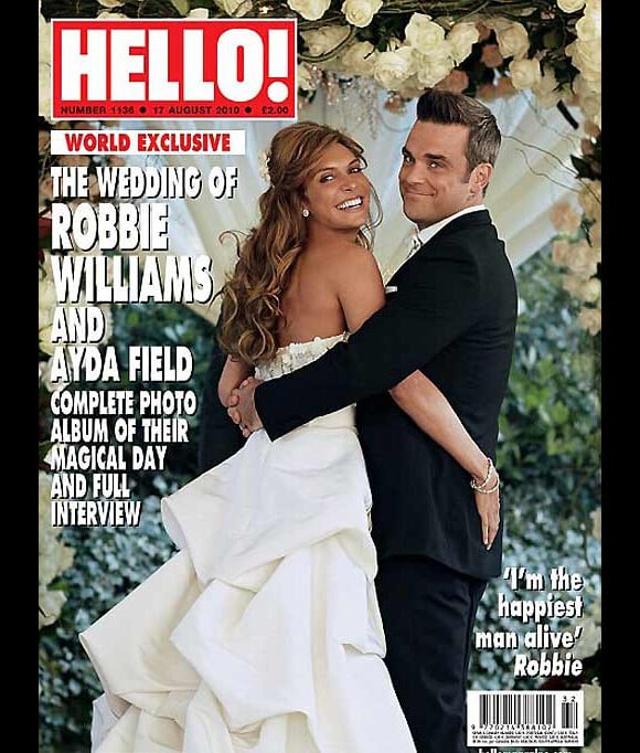 Robbie Williams et Ayda Field en couverture du magazine Hello