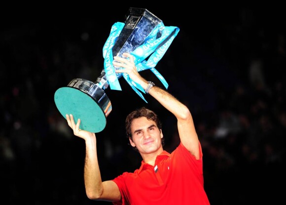 La finale du Masters 2010 qui a vu la victoire de Roger Federer sur Rafael Nadal sur le score de 6-3/3-6/6-1, à Londres, le 28 novembre 2010.