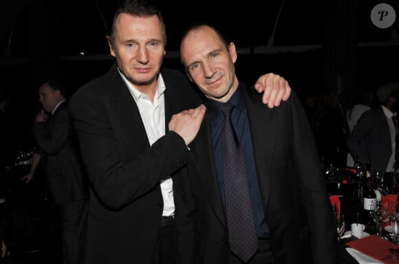 Liam Neeson et Ralph Fiennes lors de la soirée de remise des British Independent Film Awards à Londres le 5 décembre 2010
