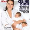 Céline Dion et ses jumeaux en couverture du magazine Hello !