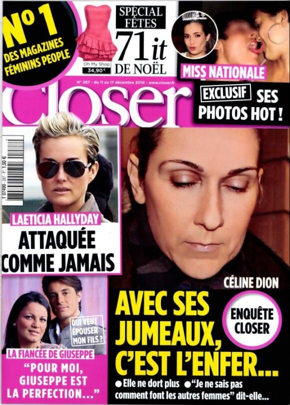 Le magazine Closer, en kiosques samedi 11 décembre.