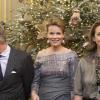 La famille royale belge était rassemblée au palais de Laeken pour le traditionnel concert de Noël, le 15 décembre 2010, à Bruxelles.