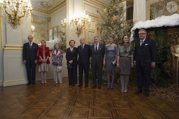La famille royale belge était rassemblée au palais de Laeken pour le traditionnel concert de Noël, le 15 décembre 2010, à Bruxelles.