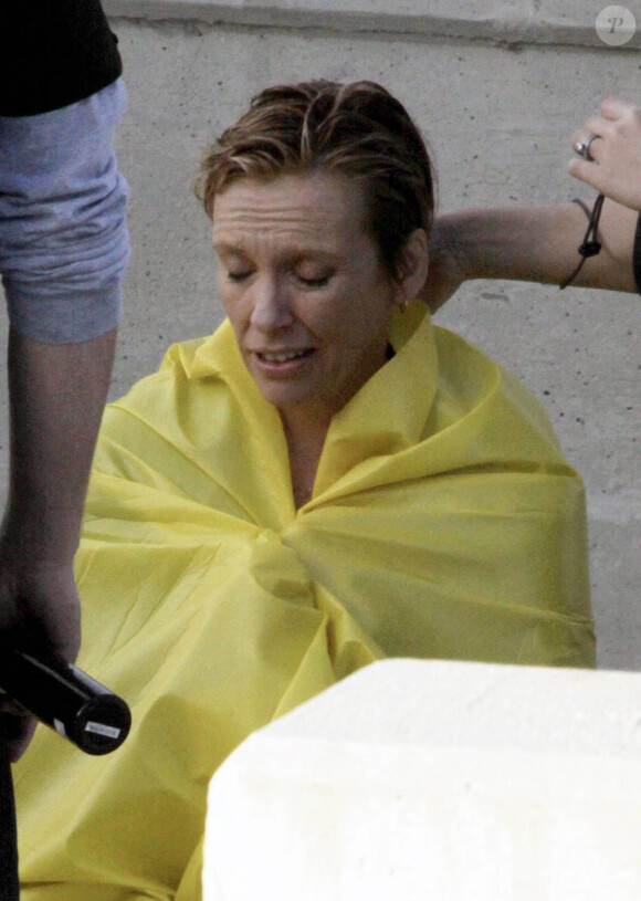 Toni Collette sur le tournage de United States of Tara à Los Angeles le 3 décembre 2010
