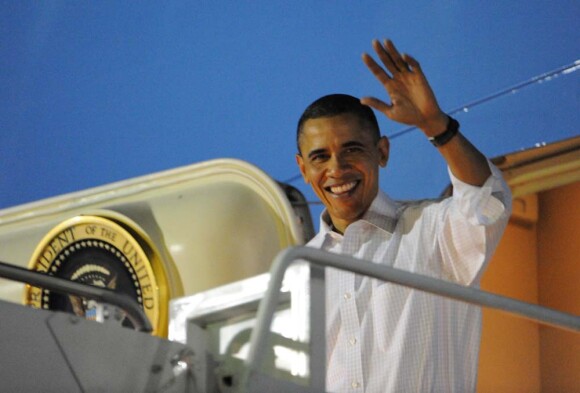 Barack Obama arrive à Hawaï, le 22 décembre 2010