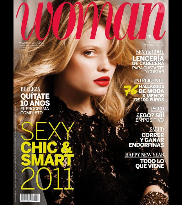 Mélanie Thierry en couverture du magazine Woman de janvier 2011.