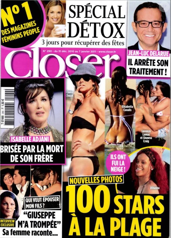 Le magazine Closer, en kiosques vendredi 31 décembre 2010.