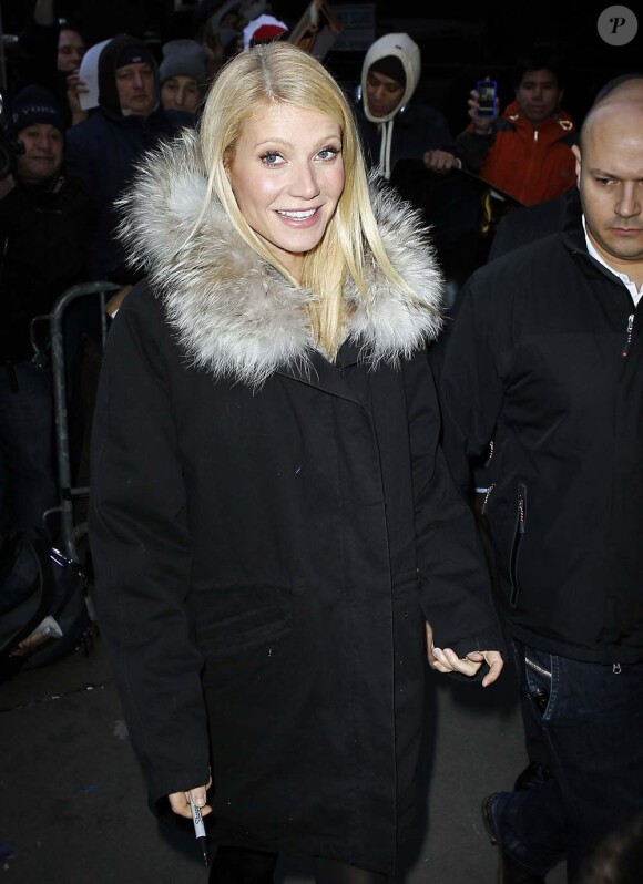 Gwyneth Paltrow sortant de l'émission de Jimmy Fallon, sur NBC, à New York, le 3 janvier 2010