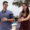 Ana Ivanovic et Novak Djokovic se détendent, le 5 janvier 2011, à Perth, en marge de la Hopman Cup. Quelques heures plus tard, la paire devra renoncer à jouer la finale, la belle Ana étant blessée.
