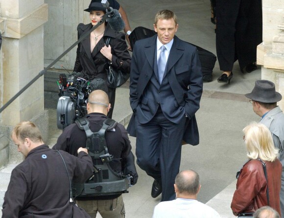 Eva Green et Daniel Craig en plein tournage de Casino Royal.