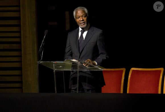 Kofi Annan lors de la cérémonie en hommage au diplomate Richard Holbrooke, disparu le 13 décembre 2010 au Kennedy Center à Washington D.C, le 14 janvier 2011