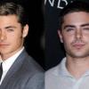 Zac Efron en 2009 à gauche et en 2011 à droite