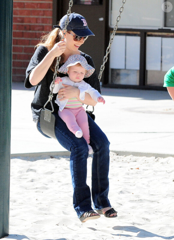 Amy Adams et sa petite famille à Los Angeles, le 20 janvier 2011.