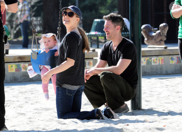 Amy Adams et sa petite famille à Los Angeles, le 20 janvier 2011.