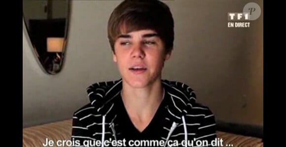 Justin Bieber adresse un message à ses fans : il est la Révélation internationale de l'année.