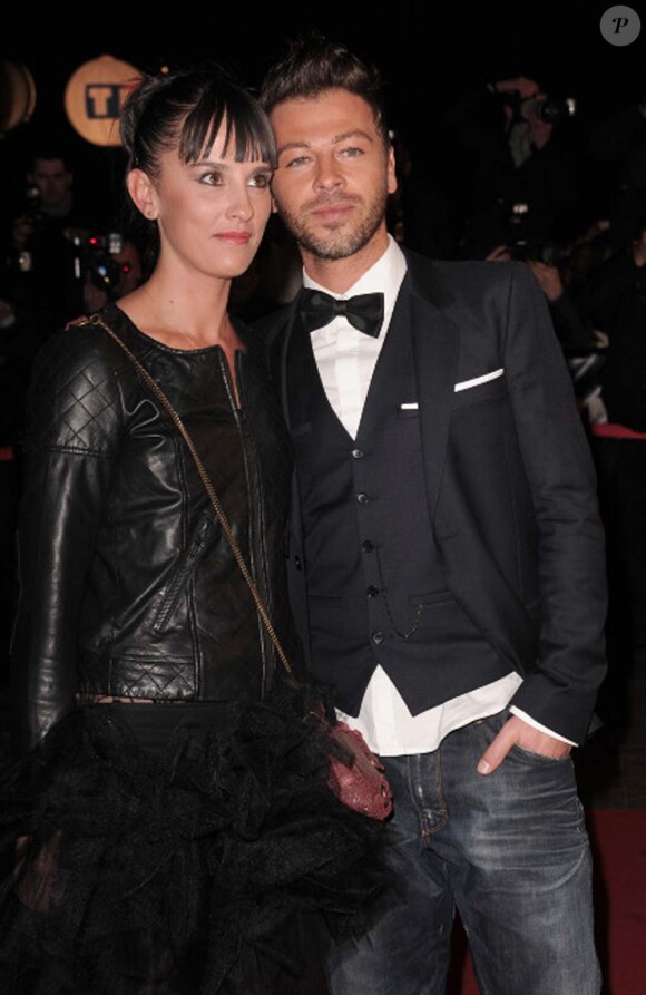 Christophe Maé et sa femme Nadège lors des NRJ Music Awards, à Cannes, le 22 janvier 2011