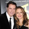 John Travolta et Kelly Preston lors du gala G'Day Black Tie à Hollywood le 22 janvier 2011