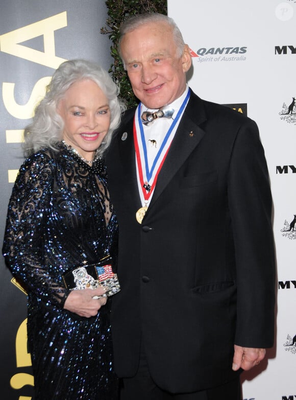 Buzz Aldrin et sa femme lors du gala G'Day Black Tie à Hollywood le 22 janvier 2011