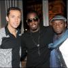P. Diddy fête le lancement de son album Last Train to Paris à L'Arc, ici en compagnie des joueurs du PSG Nene et Claude Makelele, à Paris le 23 janvier 2011
