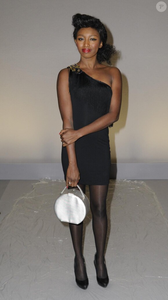 Inna Modja au défilé Haute Couture de Dany Atrache durant la Fashion Week parisienne, le 26 janvier 2011.