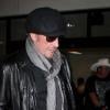 Johnny Hallyday, Laeticia, leurs filles et mamy-rock arrivent à Los Angeles, le 11 janvier 2011