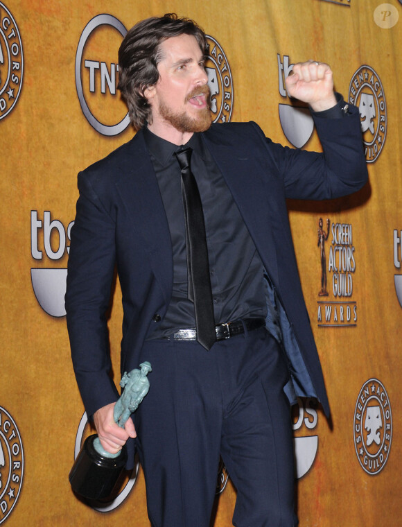 Christian Bale, gagnant d'un Screen Actors Guild Awards à Los Angeles le 30 janvier 2011