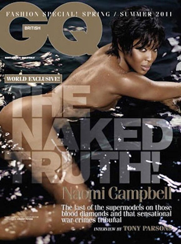 La ravissante Naomi Campbell en couverture de l'édition britannique du magazine GQ, mars 2011.