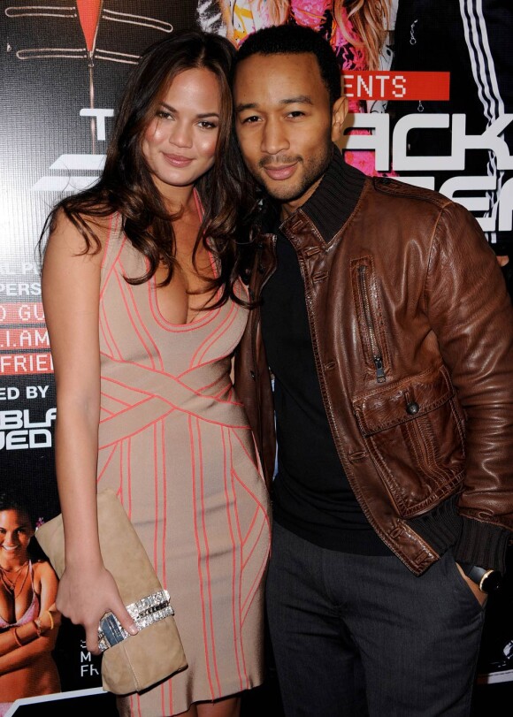 John Legend et sa fiancée Christine à l'occasion de la soirée Sports Illustrated Party, qui s'est tenue à Fair Park, à Dallas, au Texas, le 4 février 2011.