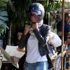 Halle Berry en balade à moto avec son amoureux Olivier Martinez à West Hollywood le 29 janvier 2011