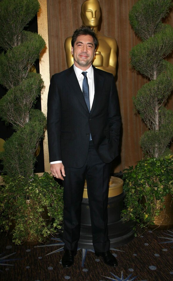 Javier Bardem lors du déjeuner des nominés des Oscars, au Beverly Hilton de Beverly Hills, à Los Angeles, le 7 février 2011.