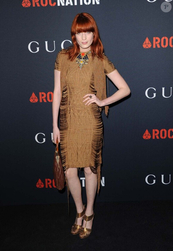 Brunch pré-Grammys organisé par le label Roc-Nation et Gucci : Florence Welch