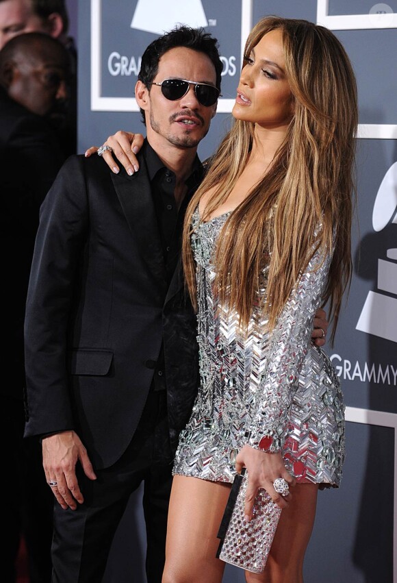 J-Lo et Marc Anthony à la cérémonie des Grammy Awards, le 13 février 2011.