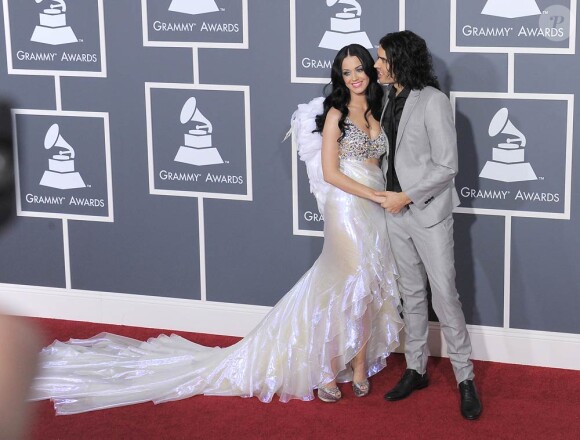 Katy Perry et Russell Brand à la cérémonie des Grammy Awards, le 13 février 2011.