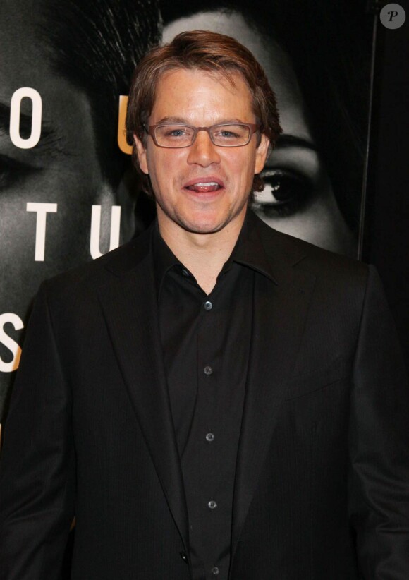 Matt Damon à l'occasion de l'avant-première de L'agence, qui s'est tenue au Ziegfeld Theatre de New York, le 14 février 2011.