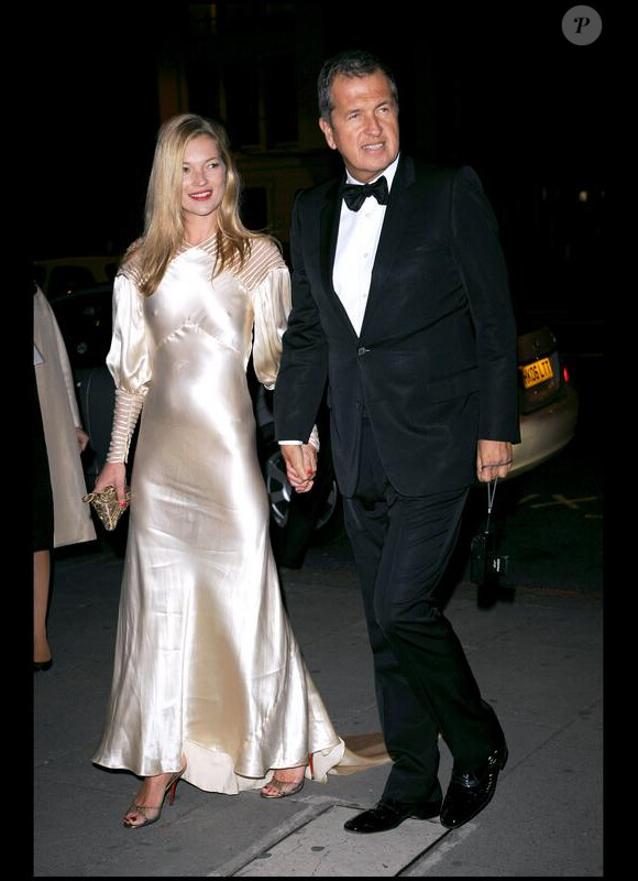 Kate Moss et Mario Testino lors d'une soirée en 2007.Leur amitié était déjà très forte 