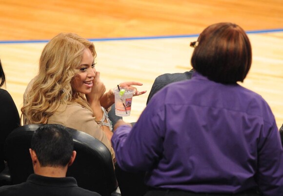 Beyoncé lors des NBA All-Star Game au Staples Center de Los Angeles le 20 février 2011