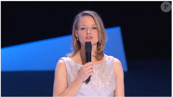 Jodie Fostel, présidente du jury, lors de son discours durant la 36e nuit des César, vendredi 25 février.