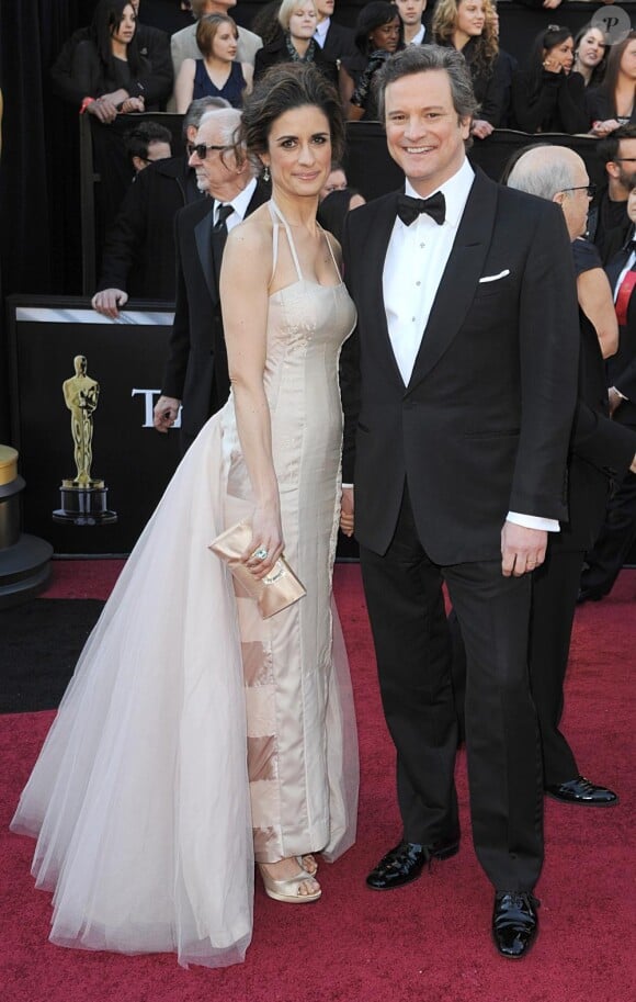 Colin Firth et sa femme Livia Giuggioli à la 83ème cérémonie des Oscars à Los Angeles, le 27 février 2011.