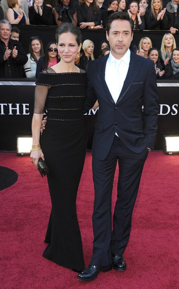 Robert Downey Jr et sa femme Susan à la 83ème cérémonie des Oscars à Los Angeles, le 27 février 2011.