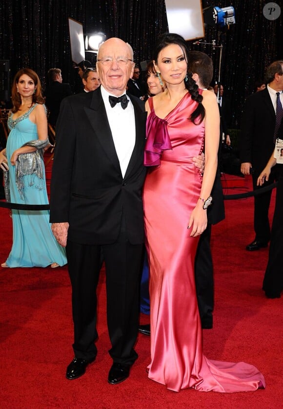 Rupert Murdoch et sa femme Wendi Deng à la 83ème cérémonie des Oscars à Los Angeles, le 27 février 2011.