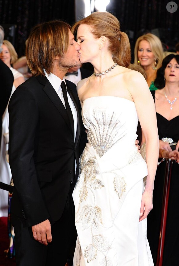 Nicole Kidman et son mari Keith Urban à la 83ème cérémonie des Oscars à Los Angeles, le 27 février 2011.