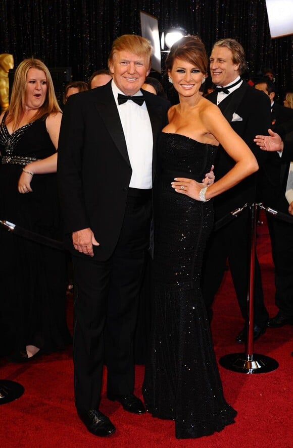Donald Trump et sa femme Melania à la 83ème cérémonie des Oscars à Los Angeles, le 27 février 2011.