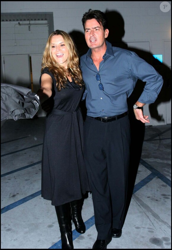 Charlie Sheen et Brooke Mueller, Los Angeles, le 3 octobre 2007
