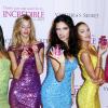 Adriana Lima, Lily Aldridge, Erin Heatherton, Adriana Lima, Candice Swanepoel et Chanel Iman lors de la présentation à New York du parfum Incredible de Victoria's Secret le 1er mars 2011