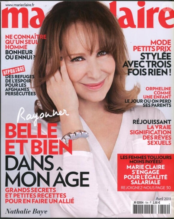 Nathalie Baye en couverture de Marie Claire