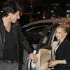 Kylie Minogue et son compagnon Andres Velencoso à Milan le 8 mars 2011