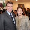 Xavier Darcos et sa femme lors du cocktail Gérard Darel le 9 mars à Paris en présence de Robin Wright, ambassadrice de la maison
